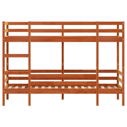vidaXL Bunk Bed without Mattress Wax Brown 80x200 cm Solid Wood Pine