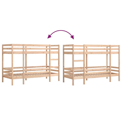 vidaXL Bunk Bed without Mattress 90x200 cm Solid Wood Pine