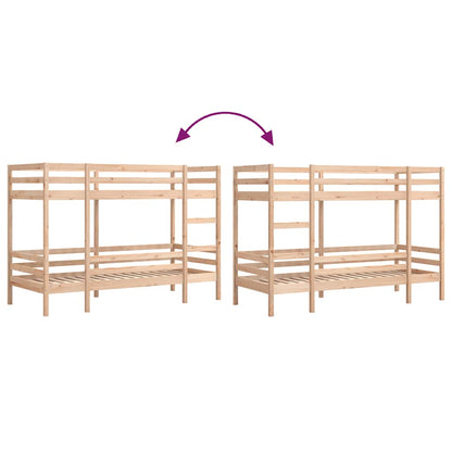 vidaXL Bunk Bed without Mattress 90x190 cm Solid Wood Pine