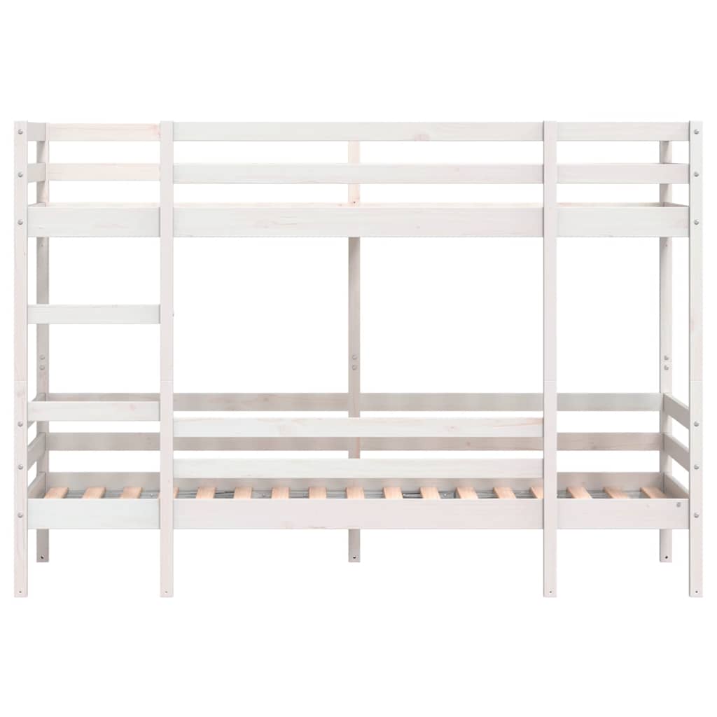 vidaXL Bunk Bed without Mattress White 90x190 cm Single Solid Wood Pine
