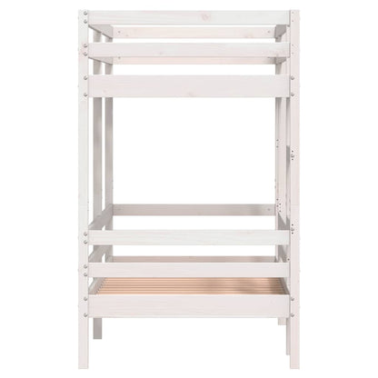 vidaXL Bunk Bed without Mattress White 90x190 cm Single Solid Wood Pine