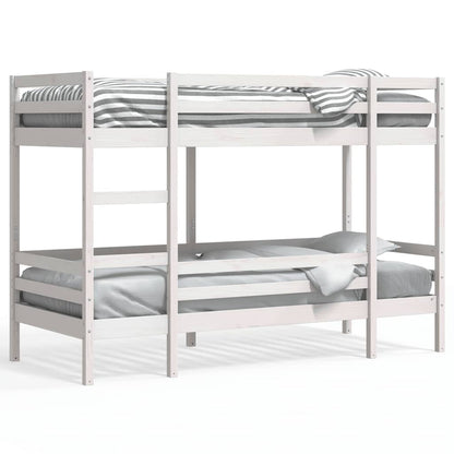 vidaXL Bunk Bed | White | Solid Pine | Small Single | Strong | Bunk Bed