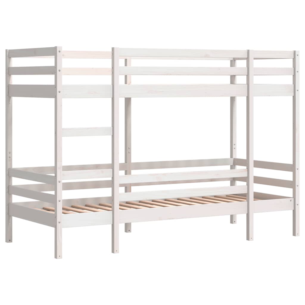 vidaXL Bunk Bed without Mattress White 75x190 cm Solid Wood Pine