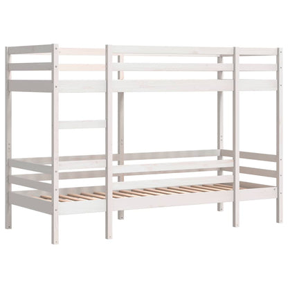 vidaXL Bunk Bed without Mattress White 75x190 cm Solid Wood Pine