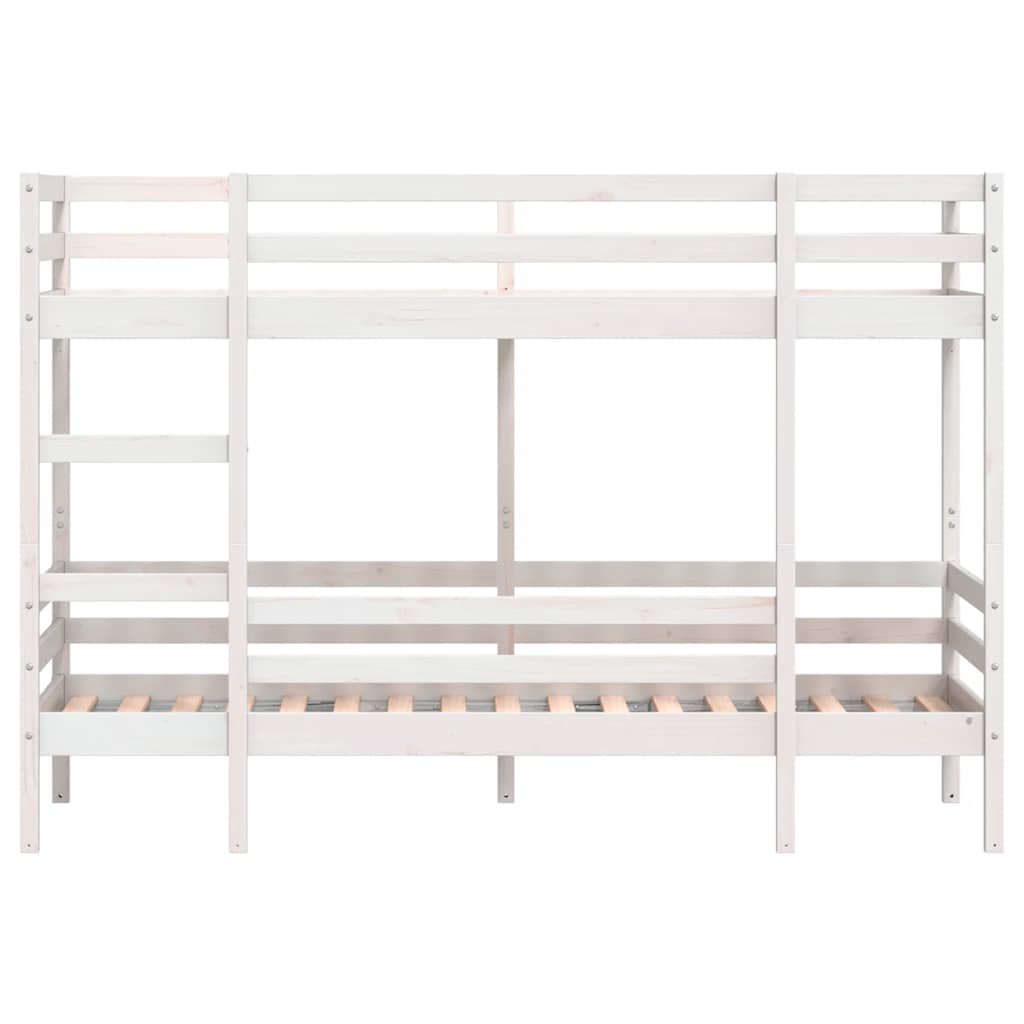 vidaXL Bunk Bed without Mattress White 75x190 cm Solid Wood Pine