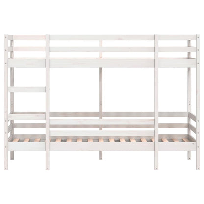vidaXL Bunk Bed | White | Solid Pine | Small Single | Strong | Bunk Bed