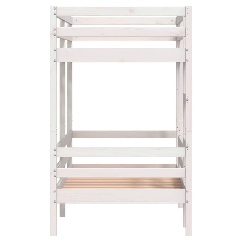vidaXL Bunk Bed without Mattress White 75x190 cm Solid Wood Pine