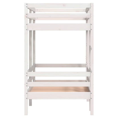 vidaXL Bunk Bed without Mattress White 75x190 cm Solid Wood Pine