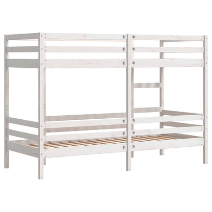 vidaXL Bunk Bed | White | Solid Pine | Small Single | Strong | Bunk Bed