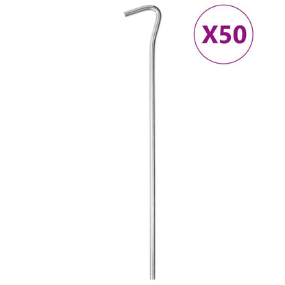 vidaXL Tent Pegs 50 pcs 23 cm Ø5 mm Galvanised Steel