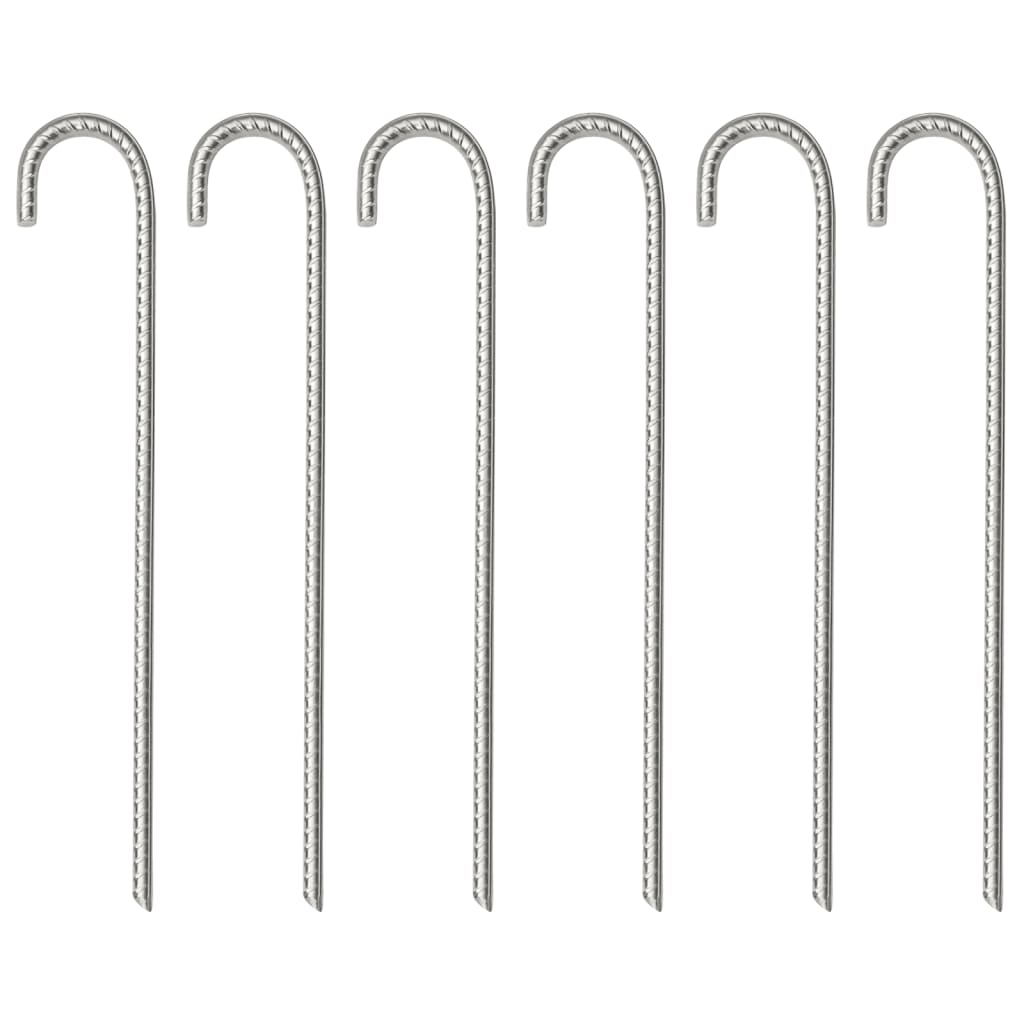 vidaXL Tent Pegs 6 pcs 37 cm Ø10 mm Galvanised Steel