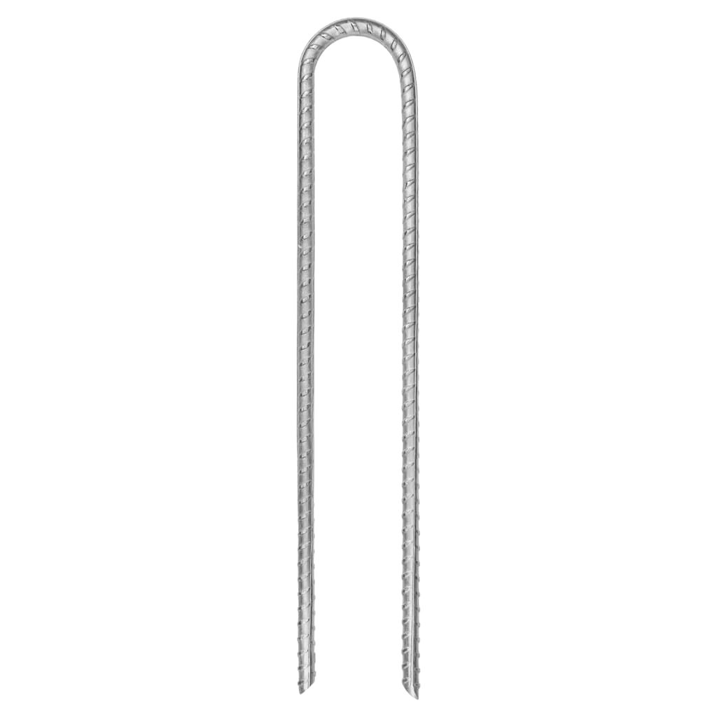 vidaXL Tent Pegs 12 pcs U-shaped 30 cm Ø7 mm Galvanised Steel