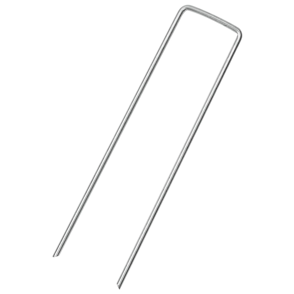 vidaXL Ground Pegs U Shape 50 pcs 15x3,5 cm Galvanised steel