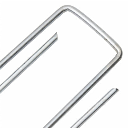vidaXL Ground Pegs U Shape 50 pcs 15x3,5 cm Galvanised steel