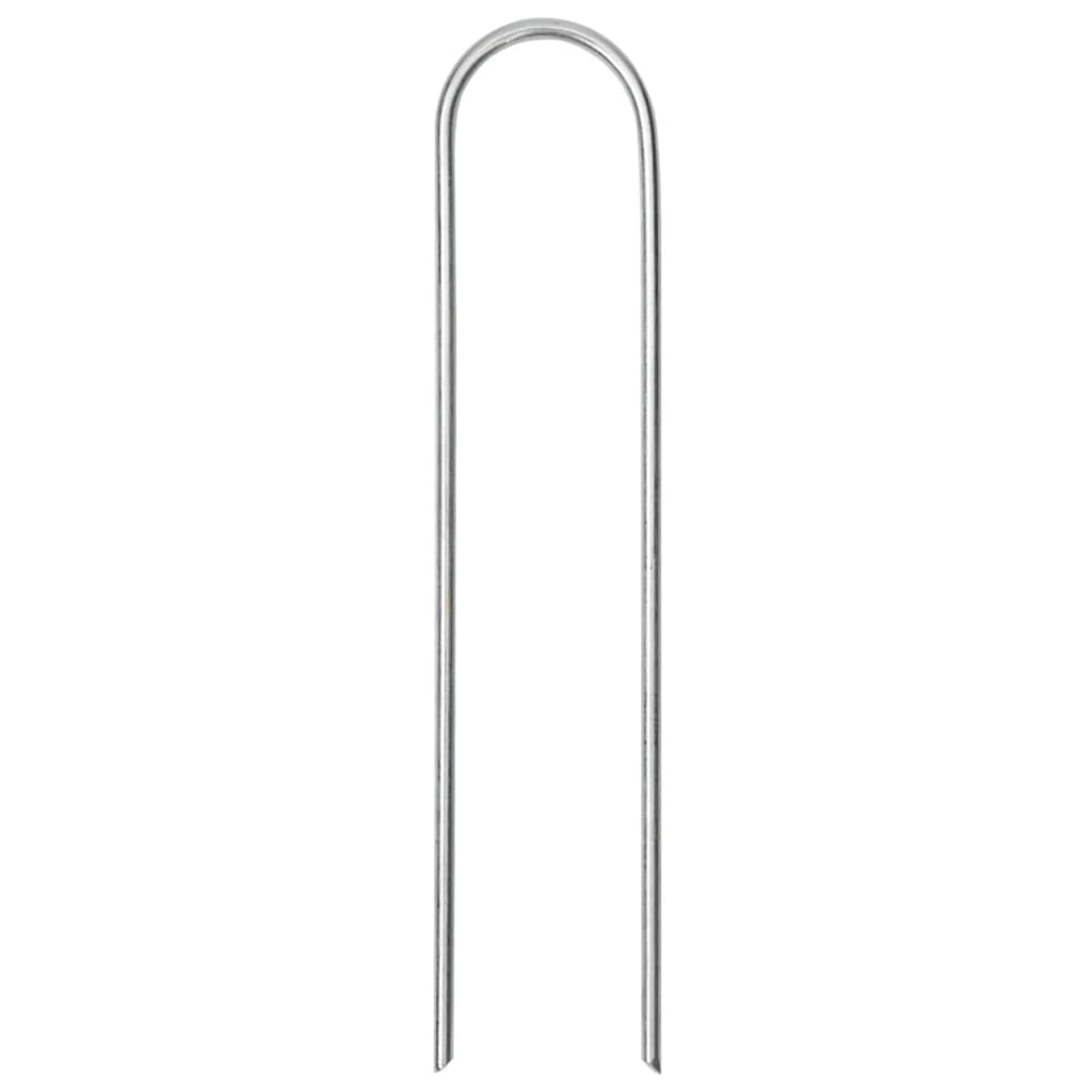 vidaXL Ground Pegs U Shape 25 pcs 15x3.5 cm Galvanised steel