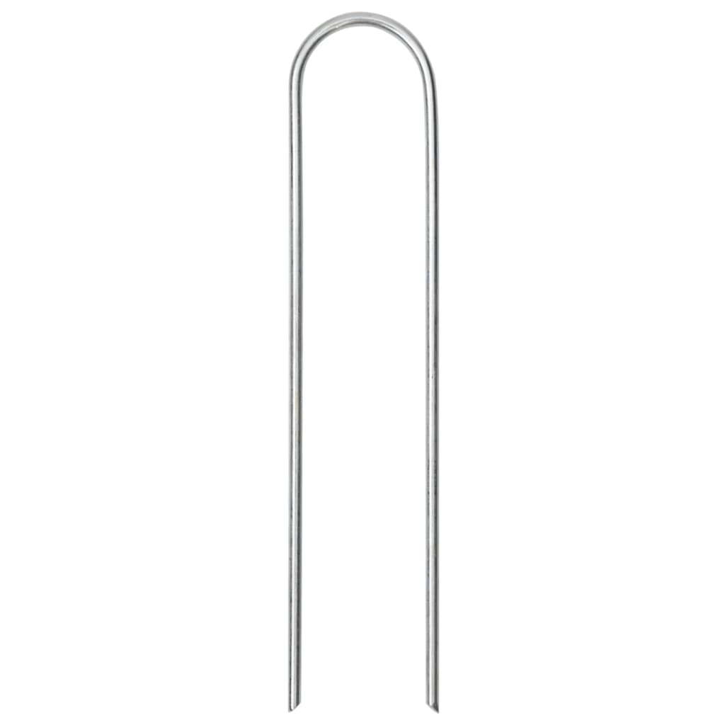 vidaXL Ground Pegs U Shape 50 pcs 15x3,5 cm Galvanised steel