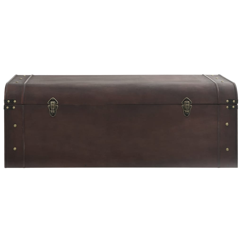 vidaXL Treasure Chest with Latches Dark Brown 110x50x39,5 cm Plywood