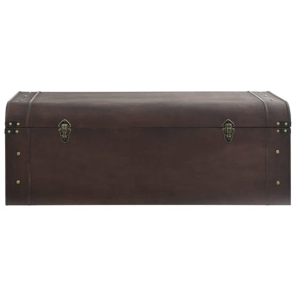 vidaXL Treasure Chest with Latches Dark Brown 110x50x39,5 cm Plywood