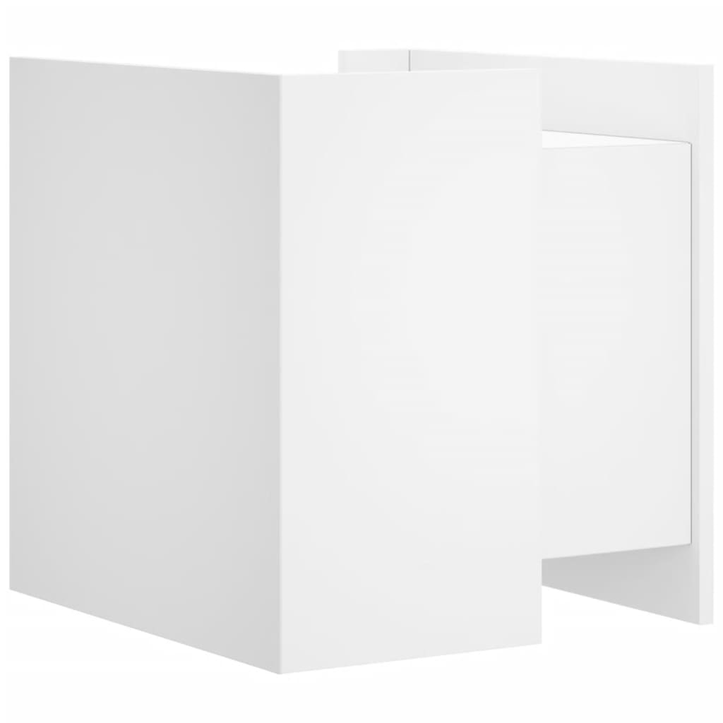 vidaXL Bedside Cabinet White 45x50x50 cm Engineered Wood