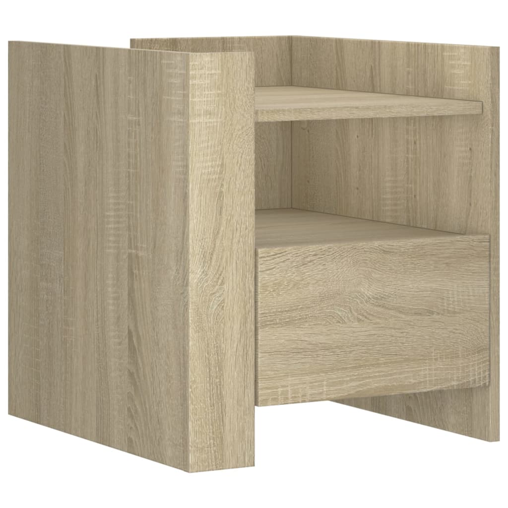vidaXL Bedside Cabinet Sonoma Oak 45x50x50 cm Engineered Wood