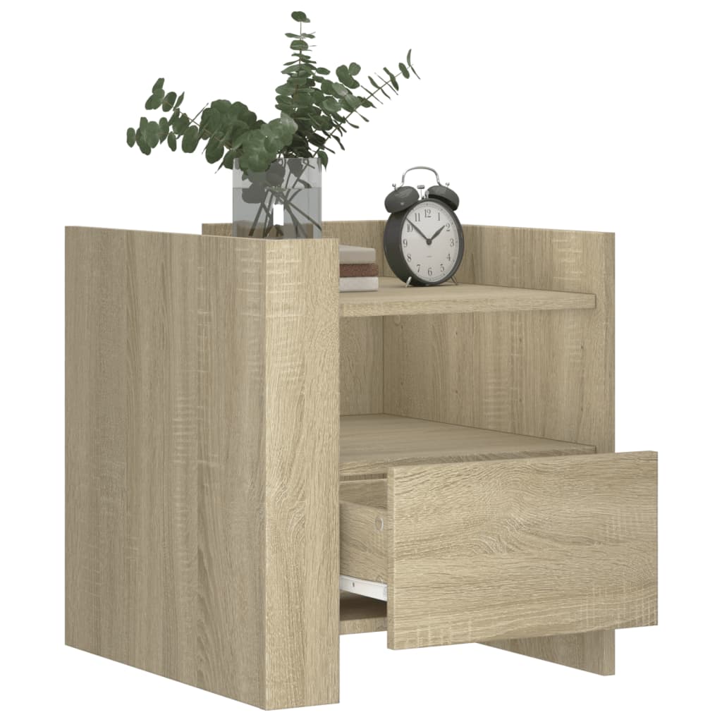 vidaXL Bedside Cabinet Sonoma Oak 45x50x50 cm Engineered Wood