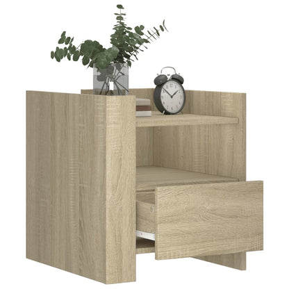 vidaXL Bedside Cabinet Sonoma Oak 45x50x50 cm Engineered Wood