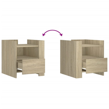 vidaXL Bedside Cabinet Sonoma Oak 45x50x50 cm Engineered Wood