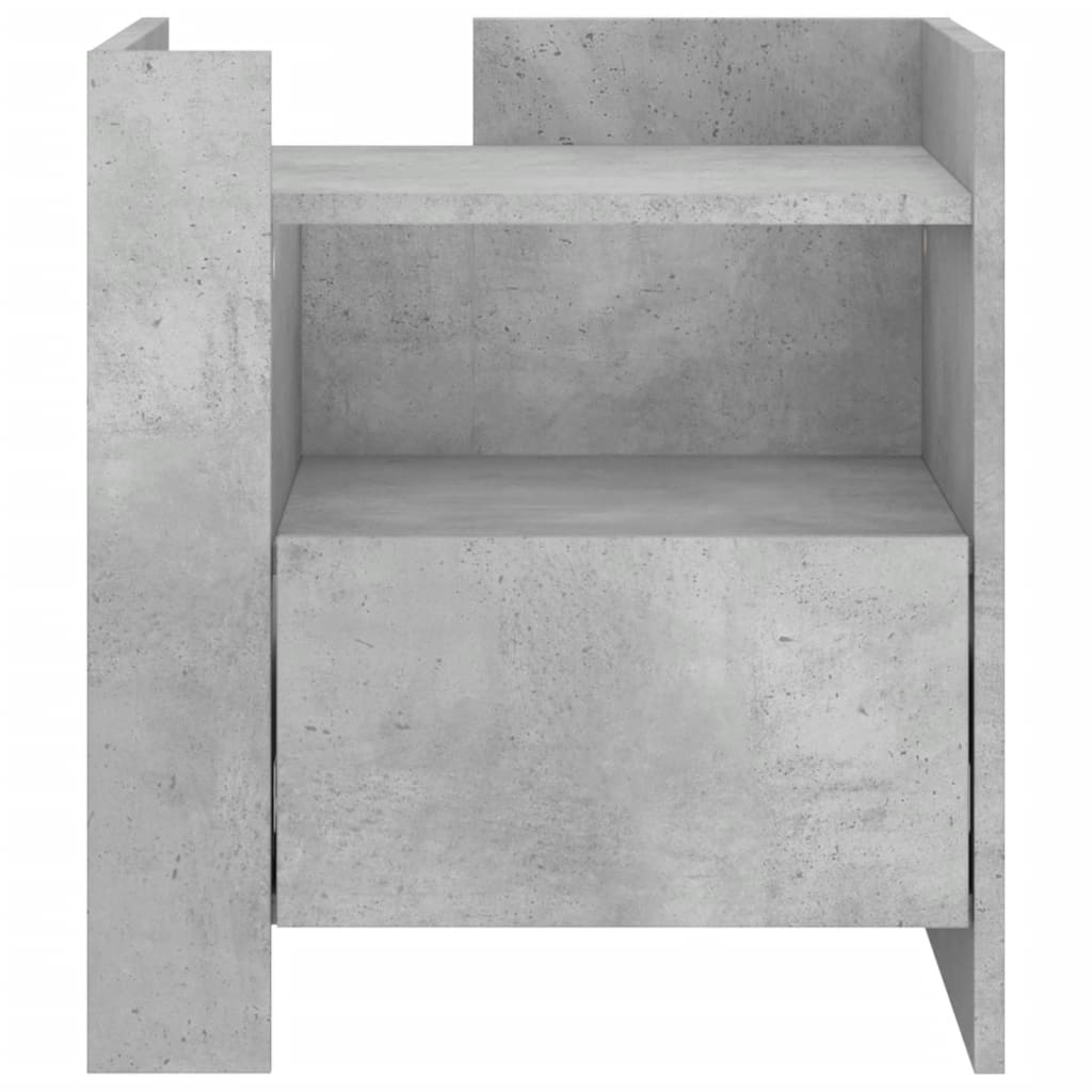 vidaXL Bedside Cabinet Concrete Grey 45x50x50 cm Engineered Wood