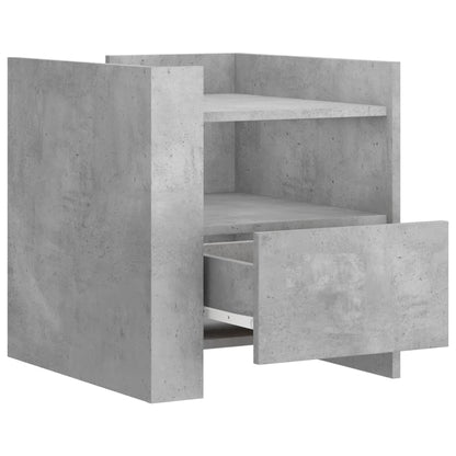 vidaXL Bedside Cabinet Concrete Grey 45x50x50 cm Engineered Wood