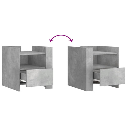 vidaXL Bedside Cabinet Concrete Grey 45x50x50 cm Engineered Wood
