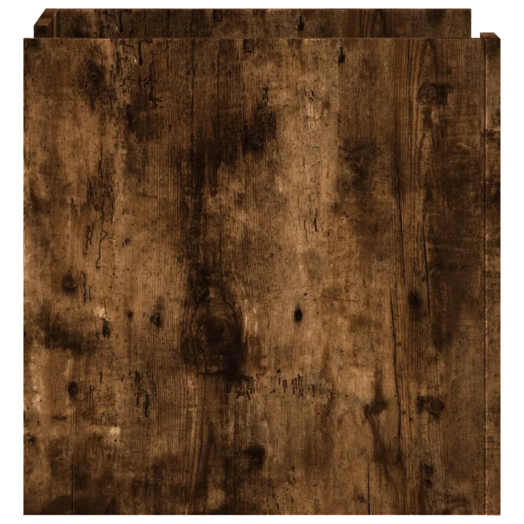 vidaXL Bedside Cabinet Smoked Oak 45x50x50 cm Engineered Wood