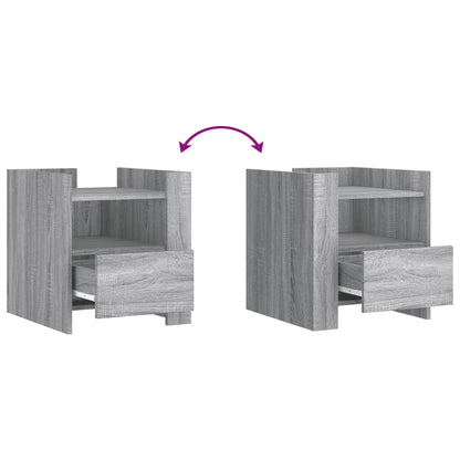 vidaXL Bedside Cabinet Grey Sonoma 45x50x50 cm Engineered Wood