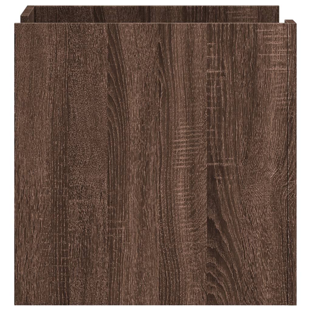 vidaXL Bedside Cabinet Brown Oak 45x50x50 cm Engineered Wood