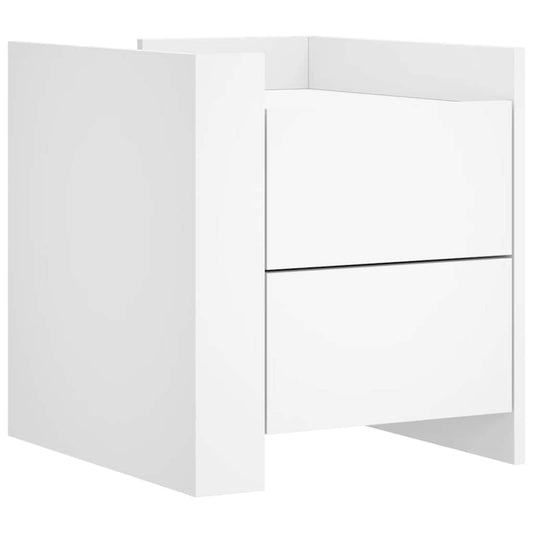 vidaXL Bedside Cabinet White 45x50x50 cm Engineered Wood