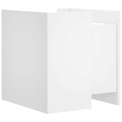 vidaXL Bedside Cabinet White 45x50x50 cm Engineered Wood