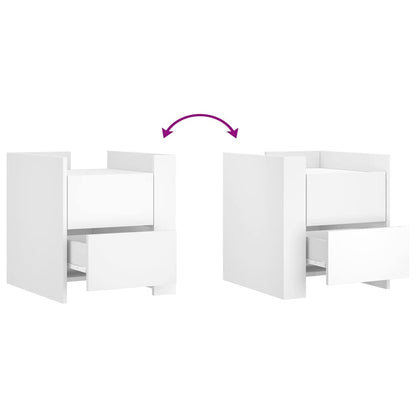 vidaXL Bedside Cabinet White 45x50x50 cm Engineered Wood