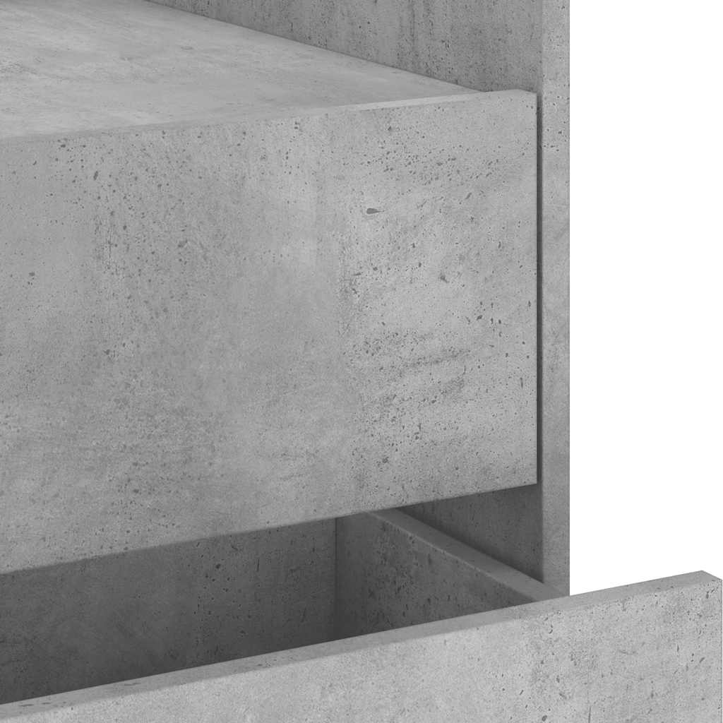 vidaXL Bedside Cabinet Concrete Grey 45x50x50 cm Engineered Wood