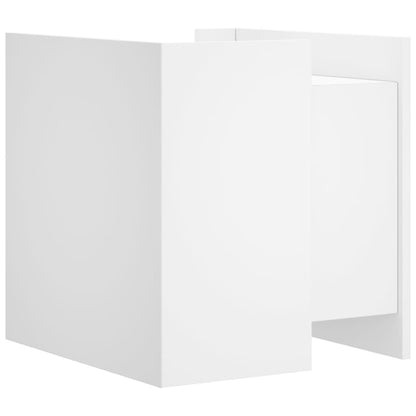 vidaXL Bedside Cabinet White 45x50x50 cm Engineered Wood