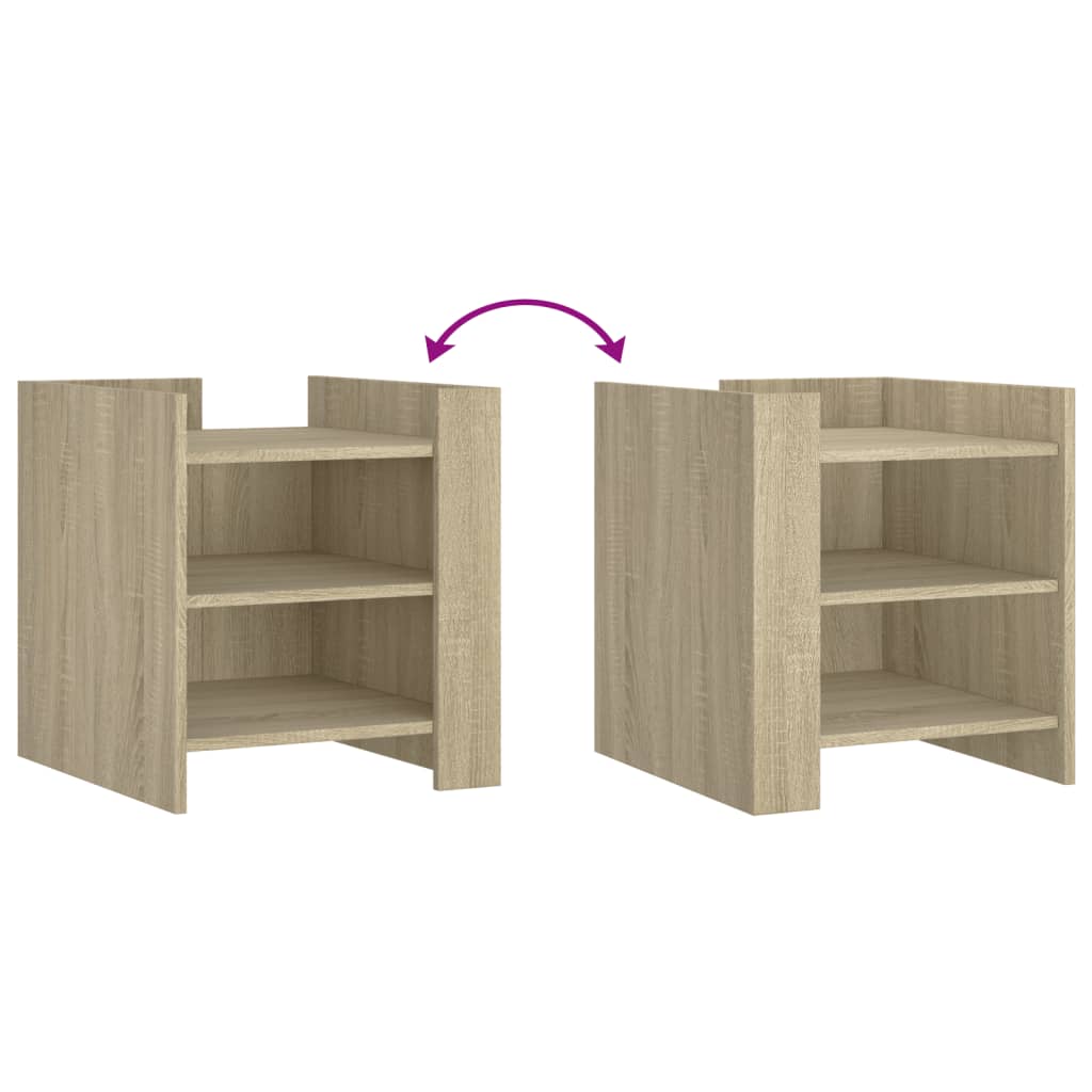 vidaXL Bedside Cabinet Sonoma Oak 45x50x50 cm Engineered Wood