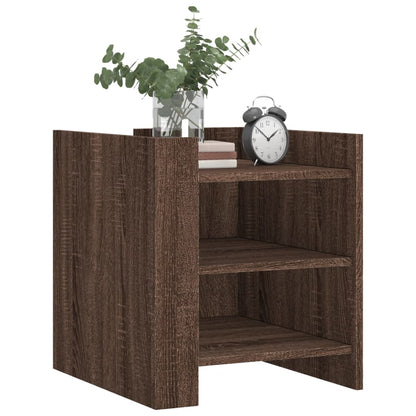 vidaXL Bedside Cabinet Brown Oak 45x50x50 cm Engineered Wood