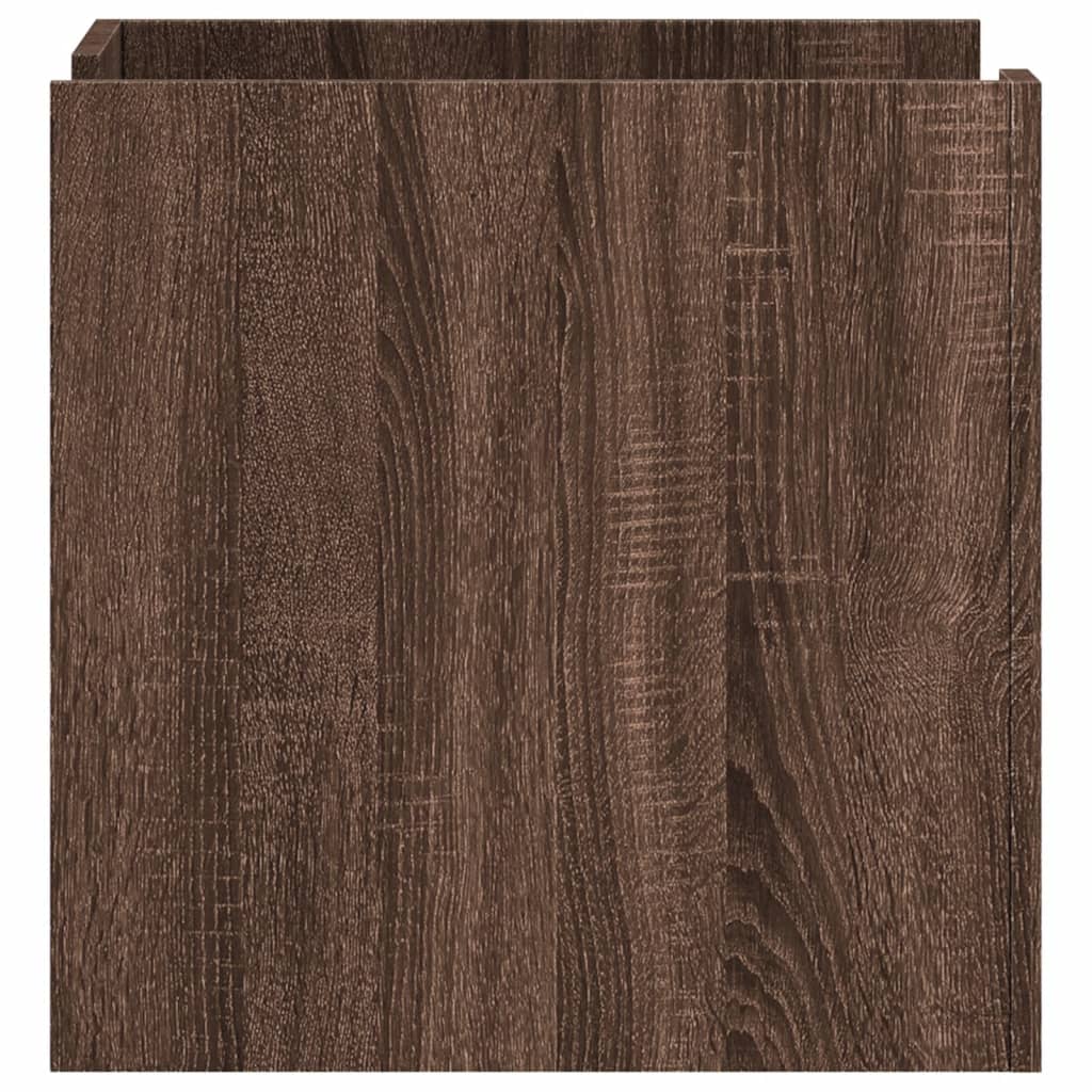 vidaXL Bedside Cabinet Brown Oak 45x50x50 cm Engineered Wood
