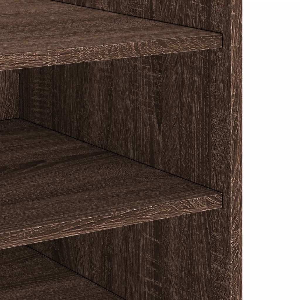 vidaXL Bedside Cabinet Brown Oak 45x50x50 cm Engineered Wood
