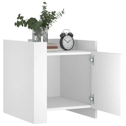 vidaXL Bedside Cabinet White 45x50x50 cm Engineered Wood