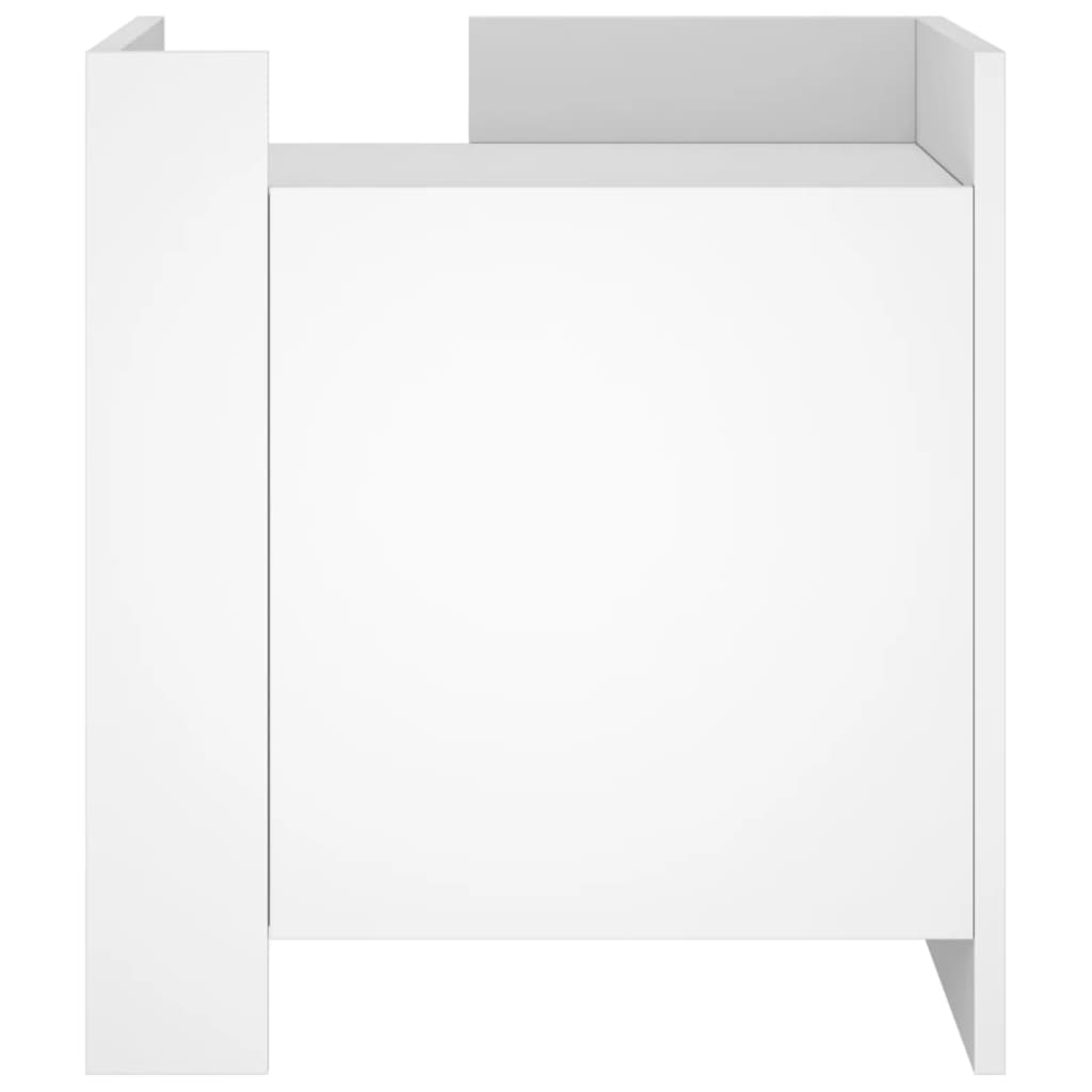 vidaXL Bedside Cabinet White 45x50x50 cm Engineered Wood