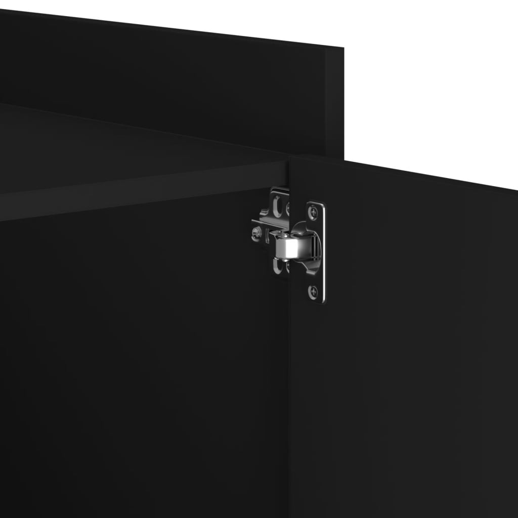 vidaXL Bedside Cabinet Black 45x50x50 cm Engineered Wood