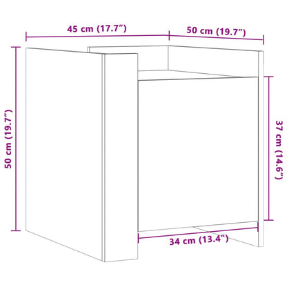 vidaXL Bedside Cabinet Sonoma Oak 45x50x50 cm Engineered Wood