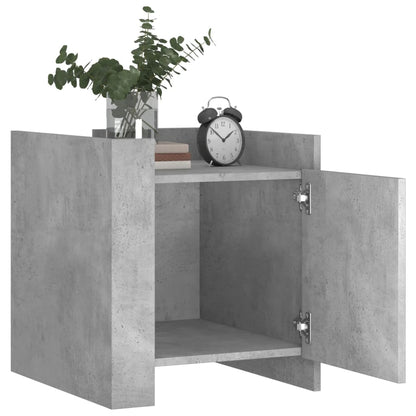 vidaXL Bedside Cabinet Concrete Grey 45x50x50 cm Engineered Wood