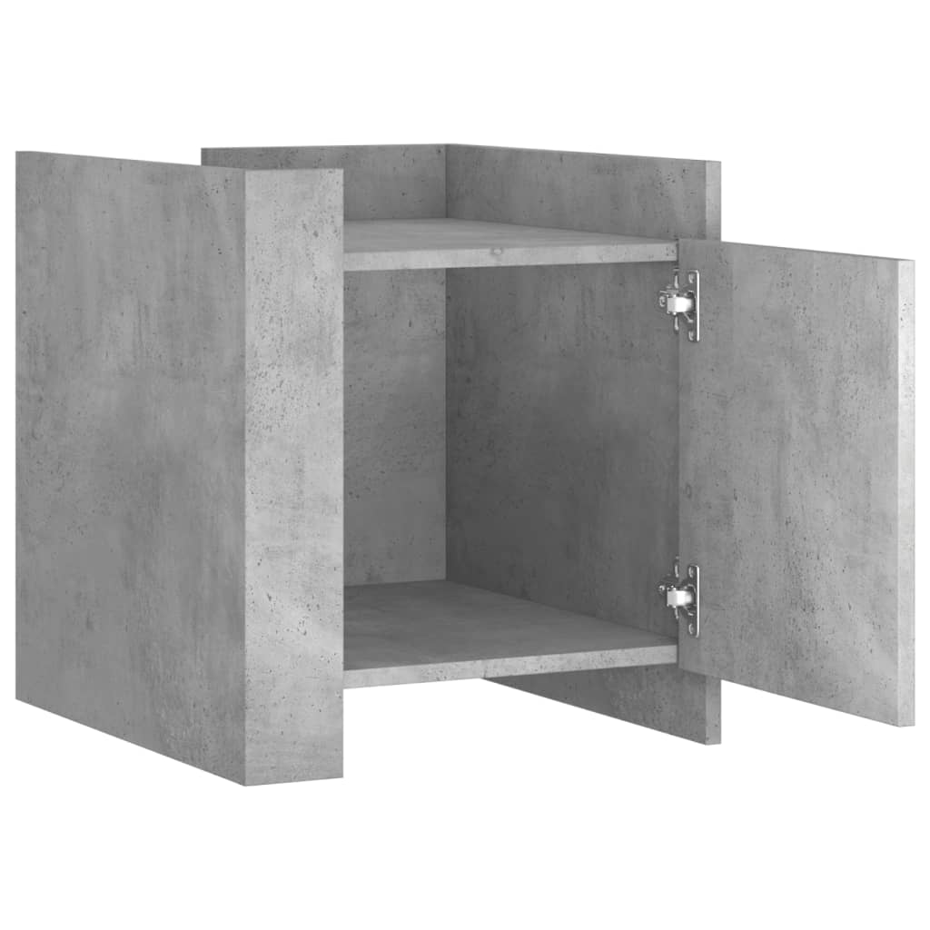 vidaXL Bedside Cabinet Concrete Grey 45x50x50 cm Engineered Wood