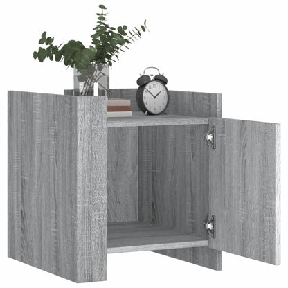 vidaXL Bedside Cabinet Grey Sonoma 45x50x50 cm Engineered Wood
