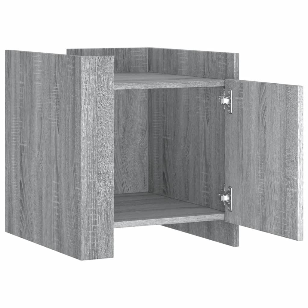 vidaXL Bedside Cabinet Grey Sonoma 45x50x50 cm Engineered Wood